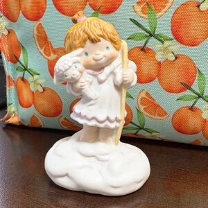 Cute Child and Lamb Figurine
